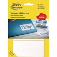 Avery Etiketten 3331 Klevend Wit 98 x 51 mm 28 Vellen à 3 Etiketten