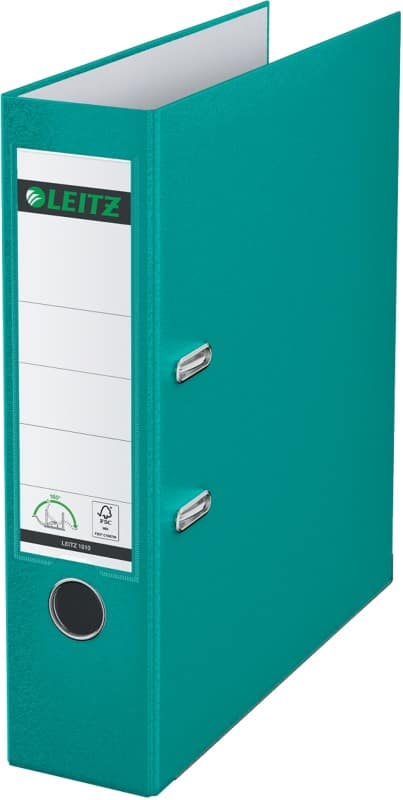 Leitz 180° Breed Ordner A4 82 mm Turkoois 2 Ringen 1010 Kunststof Glad Staand