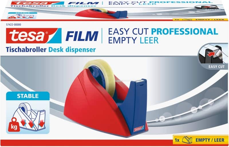 tesa Plakbandhouder tesafilm Easy Cut Rood 25 mm (B) x 66 m (L)