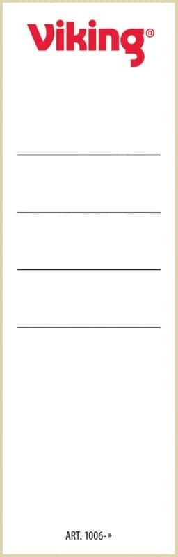 Viking Ordnerrugetiketten 10 Stuks 6 x 19,1 cm