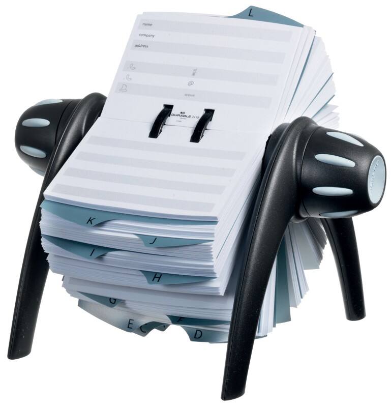 DURABLE Visitekaarthouder Kunststof Grijs, zwart