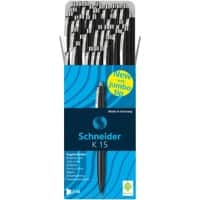 Schneider K15 Balpen Zwart Medium 0.5 mm Navulbaar 50 Stuks