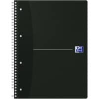 OXFORD Office Essentials A4+ Collegeblok Zwart Kartonnen kaft Geruit 70 vellen