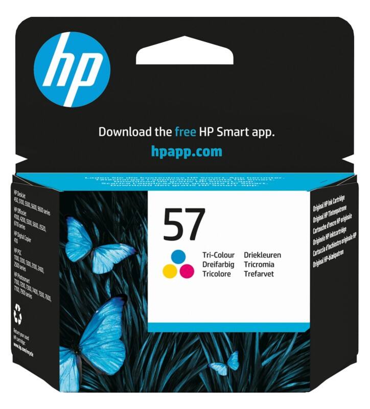 HP 57 originele inktcartridge C6657AE cyaan, magenta, geel