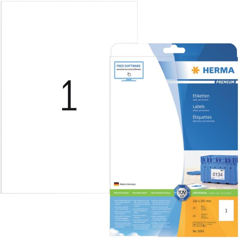HERMA Multifunctionele etiketten Wit 25 stuks