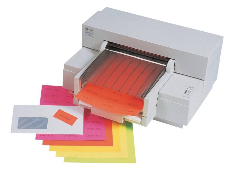 herlitz Etiketten VIK-541-RT Klevend Neonrood 70 x 36 mm  24 Vellen à 25 Etiketten