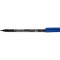 STAEDTLER Lumocolor Universal S Permanentmarker 97% gerecycled Extra Fijn Ronde punt 0,4 mm Blauw Navulbaar 10 Stuks