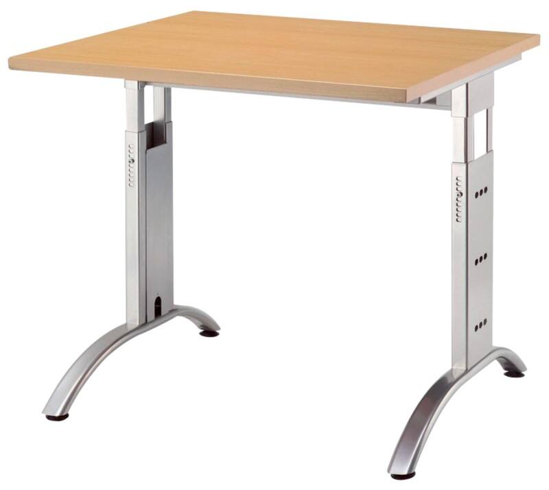 Hammerbacher Future VFS Hoogteverstelbaar Bureau Rechthoekig Beuken C-Voet 800 (B) x 800 (D) x 850 (H) mm Spaanplaat, Staal