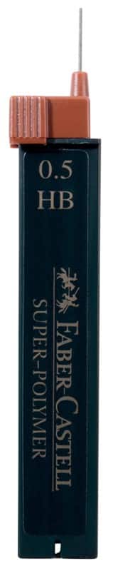 Faber-Castell Super-Polymer Vulpotlood-vulling 0,5 mm HB Zwart 12 Stuks