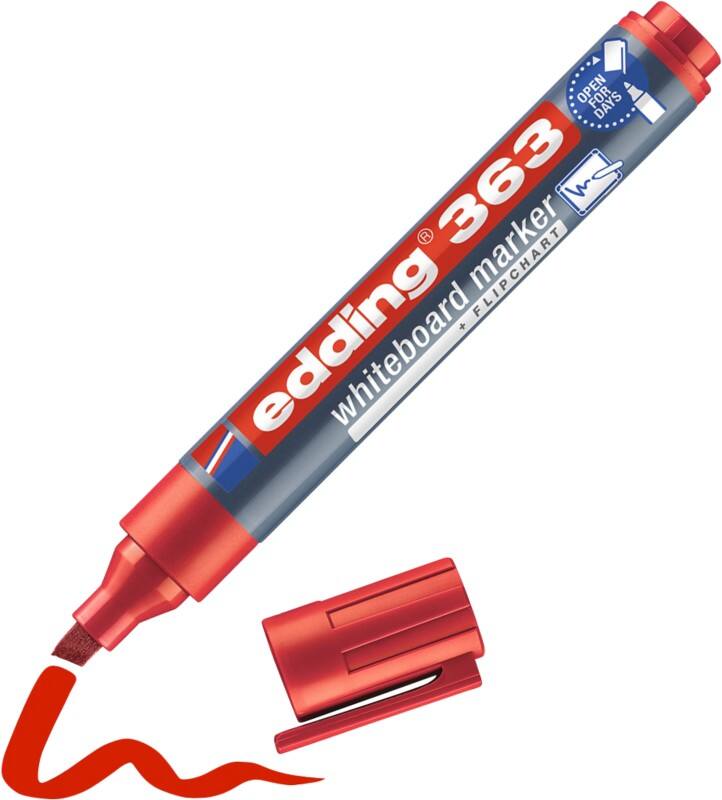 edding 363 Niet-permanent Whiteboard-marker Rood Breed Beitelpunt 1 - 5 mm