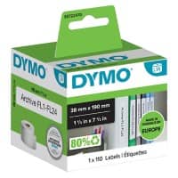 Dymo LW S0722470 / 99018 Authentiek Ordneretiketten Zelfklevend Wit 38 x 190 mm