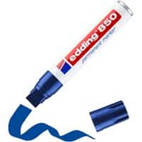 edding 850 Permanent marker  Extra breed Beitelpunt 5 - 15 mm Blauw Navulbaar Waterbestendig