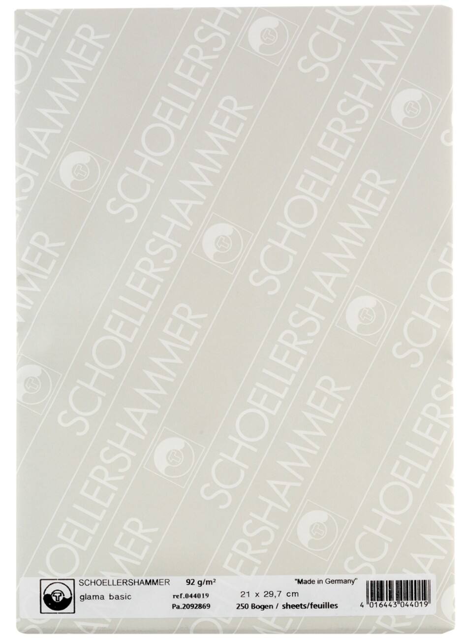 SCHOELLERSHAMMER 04401 Overtrek papier Papier A4 Glad 90/95 g/m² 210 x 297 mm Transparant 250 Vellen