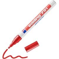 edding 751 Permanent Lakmarker Rood Fijn Ronde punt 1 - 2 mm  Waterbestendig