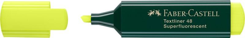 Faber-Castell Textliner 48 Tekstmarker Geel Medium Beitelpunt 1 - 5 mm Navulbaar