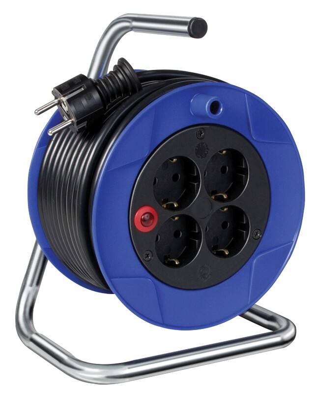 brennenstuhl Kabelhaspel Kompakt 4 stopcontacten 15M