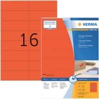 HERMA Etiketten 4257 Klevend A4 Rood 105 x 37 mm  100 Vellen à 16 Etiketten