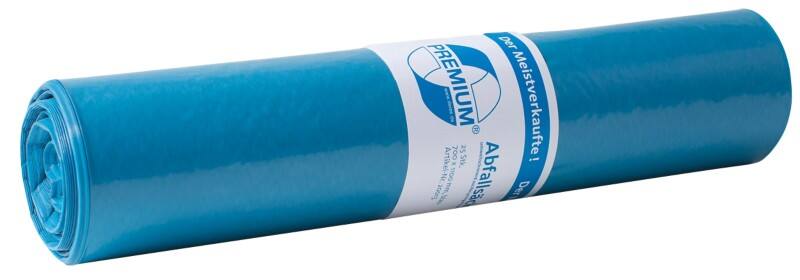 DEISS LDPE Premium Gemiddeld gebruik Vuilniszakken 70 l Blauw PE (polyethyleen) 40 micron 25 Stuks