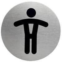 DURABLE PICTO Pictogram Herentoilet Zelfklevend RVS (Roestvrij staal) 8,3 x 8,3 cm
