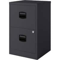 Bisley Metaal Hangmappenkast 2 Lades Afsluitbaar 413 x 400 x 672 mm Zwart