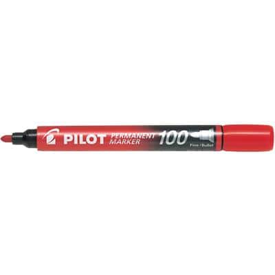 Pilot Super Grip 100 permanentmarker fijn fonde punt 1 mm rood