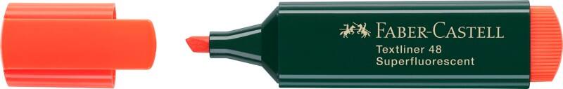 Faber-Castell Textliner 48 Tekstmarker Oranje Medium Beitelpunt 1 - 5 mm Navulbaar