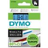 DYMO Labels D1 45806 Zwart op Blauw 19 mm x 7 m