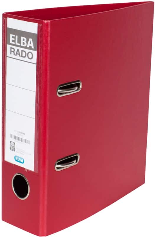 ELBA Rado Plast Breed Ordner A5 75 mm Rood 2 Ringen 100022640 Kunststof Staand