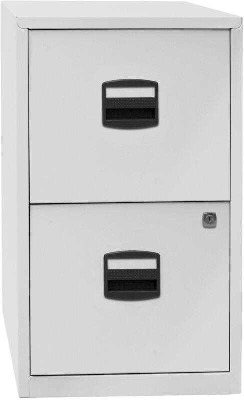 Bisley Home Staal Archiefkast 2 Lades Afsluitbaar 413 x 400 x 672 mm Lichtgrijs