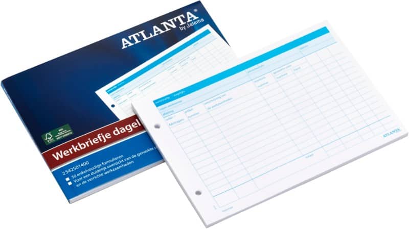 Djois Atlanta A5425-014 Registerboek Wit A5 70 g/m² 50 Vellen