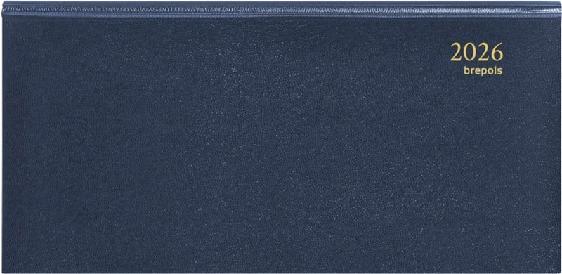 Brepols Breprint Lima Zakagenda 2026 1 Week per 2 pagina's Duits, Engels, Frans, Nederlands, Spaans, Italiaans Blauw 0,074,1255,06,6,0