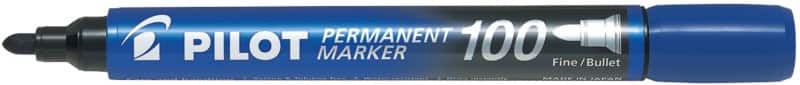 Pilot Super Grip 100 Permanentmarker Fijn Ronde punt - 1 mm Blauw