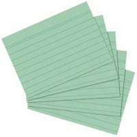 herlitz 1150655 Indexkaarten Groen A6 Gelinieerd Karton 14,8 x 10,5 cm 100 Stuks