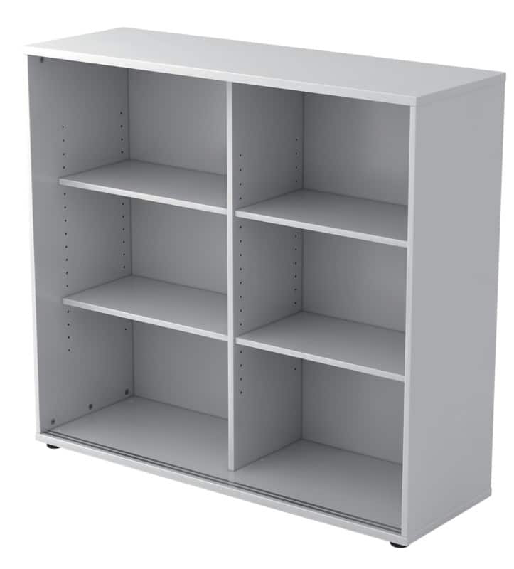 Hammerbacher Matrix Schuifdeurenkast Gemelamineerde spaanplaat 2 Planken 1.200 x 400 x 1.100 mm Grijs