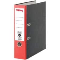 Viking Breed Ordner A4 80 mm Rood, zwart 2 Ringen Karton Wolkenmarmer Staand Gerecycled