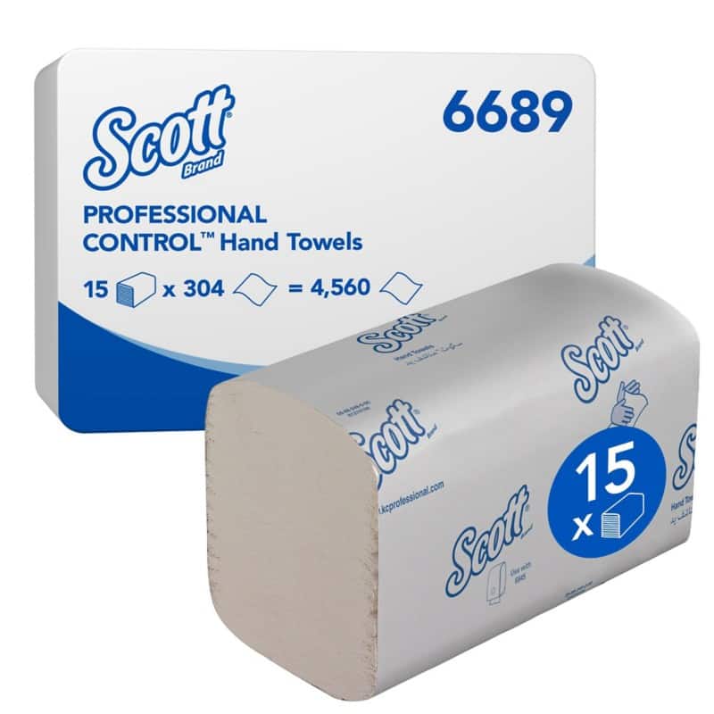 Scott Control Papieren handdoeken M-vouw Wit 1-laags 6689 15 Stuks à 304 Vellen