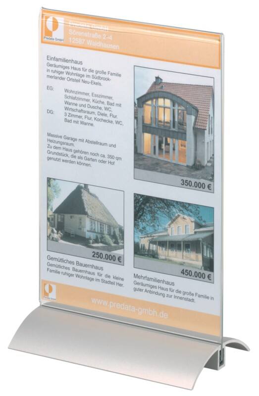 DURABLE Presenter Bordhouder A5 T-vorm 15 (B) x 8,5 (D) x 23,7 (H) cm Transparant