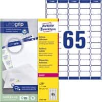 Avery Ultragrip Etiketten UltraGrip Klevend A4 Wit 38,1 x 21,2 mm 100 Vellen à 65 Etiketten