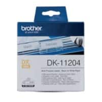 Brother QL Etiketten Authentiek DK-11204 Zelfklevend Zwart op Wit 17 x 54 mm 400 Etiketten