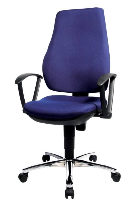 TOPSTAR Ergonomische stoel Permanent Contact Stof Vaste armleuning Blauw 110 kg Power Star Profi