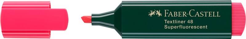 Faber-Castell Textliner 48 Tekstmarker Rood Medium Beitelpunt 1 - 5 mm Navulbaar