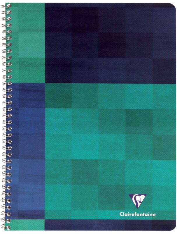 Clairefontaine Spiraalschrift A5+ Geruit Spiraal gebonden Gelamineerd Karton Kleurenassortiment 100 Pagina's 50 Vellen