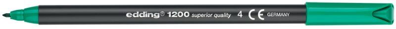 edding Viltstift 0,5 - 1 mm Fijn Groen 1200 10 Stuks