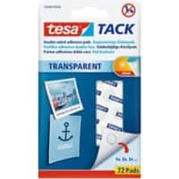 tesa TACK Kleefpads Tack 10 mm Transparant 72 Stuks