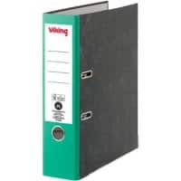 Viking Breed Ordner A4 80 mm Groen, zwart 2 Ringen Karton Wolkenmarmer Staand Gerecycled