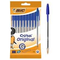 BIC Cristal® Balpennen Met dop Stuks pak 10 stuks Blauw
