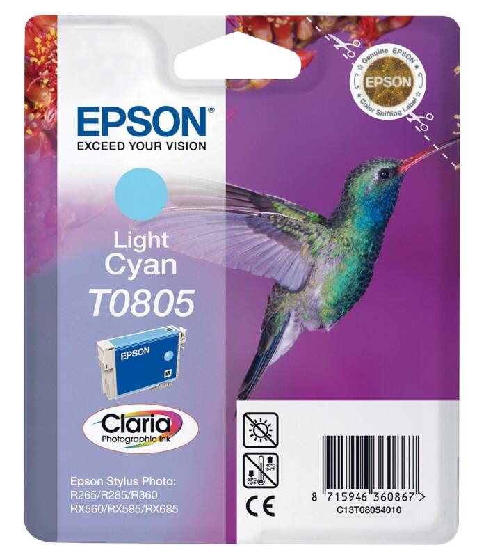 Epson T0805 Origineel Inktcartridge C13T08054011 lichtcyaan