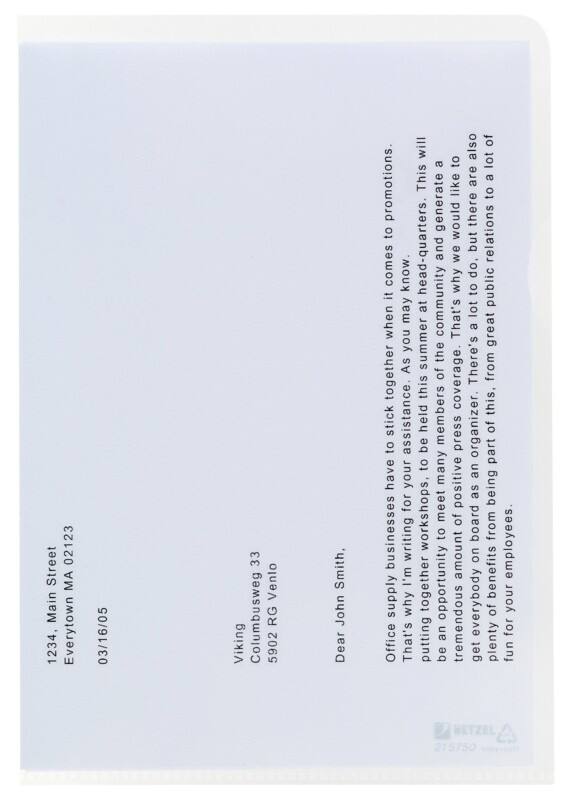 Hetzel L-map A5 Transparant PP (Polypropeen) 90 micron 50 Stuks