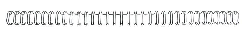 GBC Draadbindruggen WireBind A4 8 mm 70 Vellen Metaal Zwart 100 Stuks