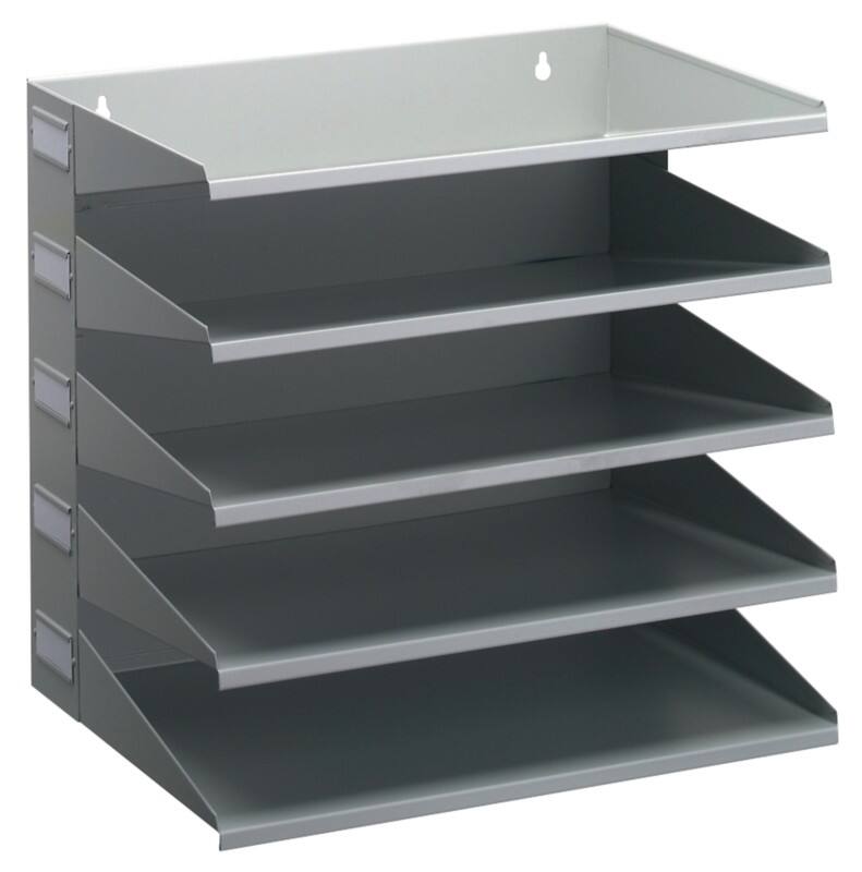 DURABLE Metaal Set van 4 brievenbakjes 360 x 250 x 250 mm Grijs